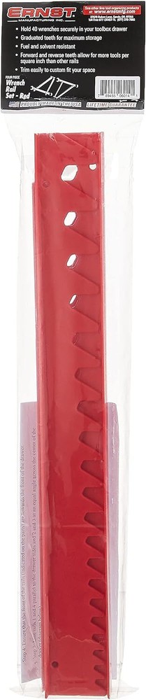 Ernst Manufacturing Wrench Rail Set, 40 Tool, Red