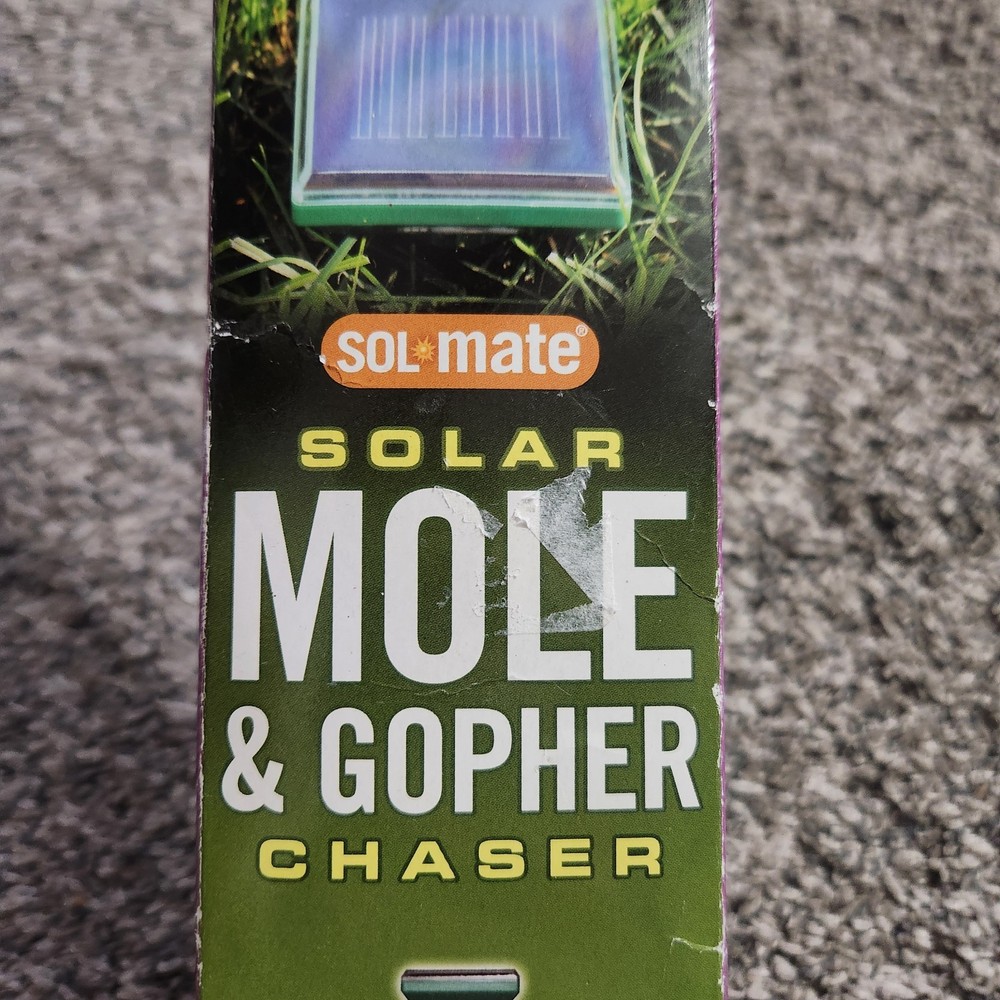 Mole Gopher Chaser Repeller P3 Sol Mate Solar Powered Sonic Action NEW OPEN BOX
