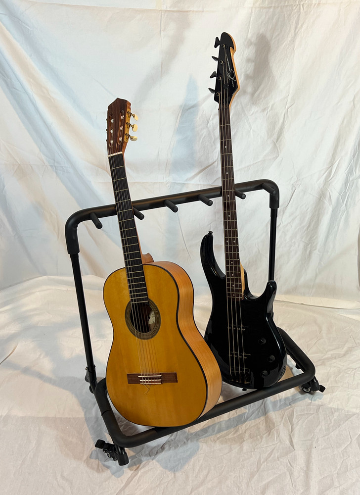 5 Guitar Stand Plus Foot Rest Bundle