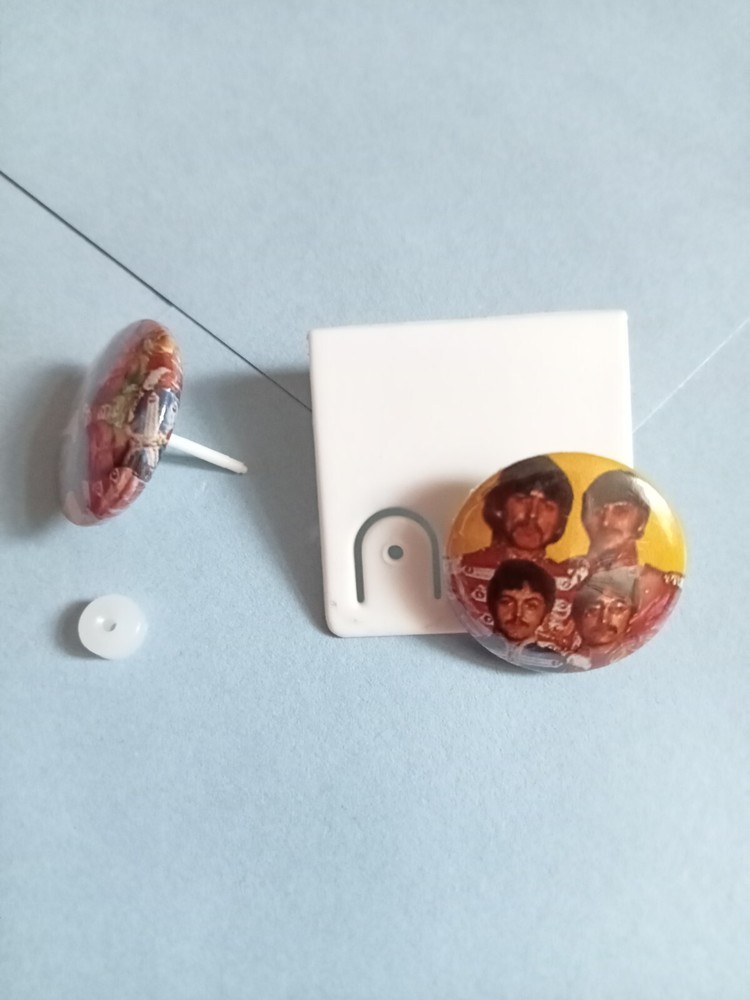 The Beatles Sgt Pepper stud earrings 