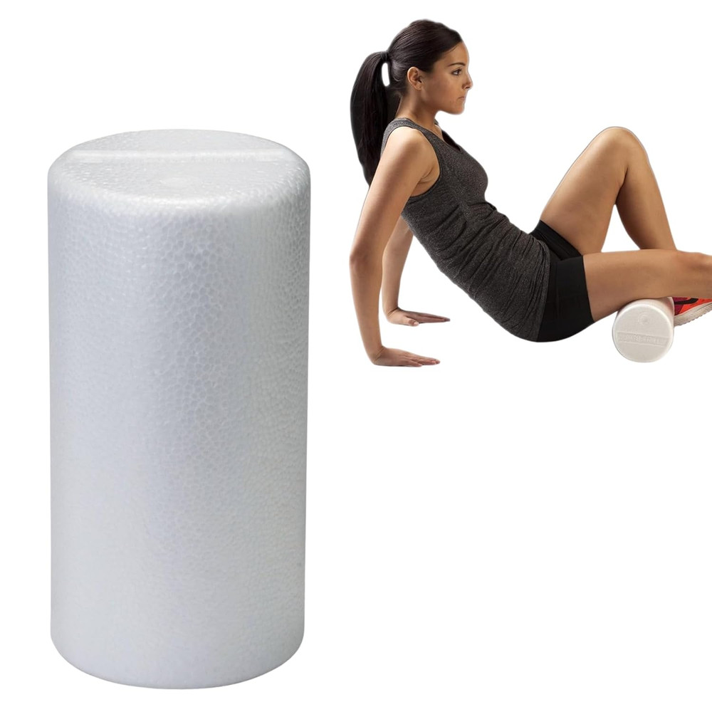 Pro Foam Roller, 6" X 12" Round; White Back Roller, Compact 6 Inch Diameter for