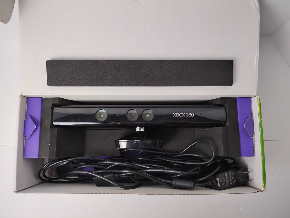 Xbox 360 Kinect Sensor + Cables USB Missing Kinect Adventures Game