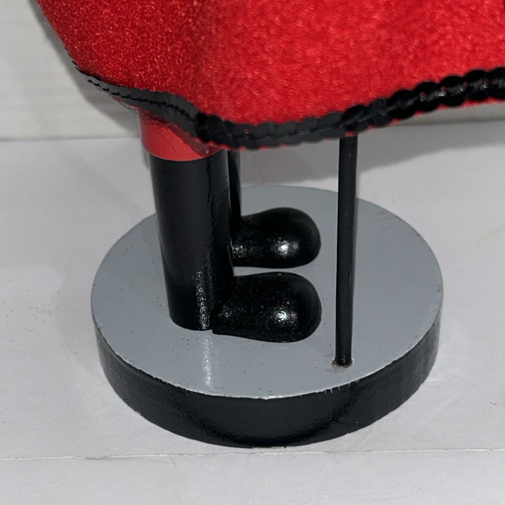 Vintage Devil Nutcracker With Red Cape Holding A Pitchfork Spooky Halloween 2012