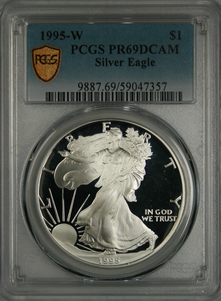 1995-W Proof Silver Eagle PCGS PR69DCAM ~ Spot Free!
