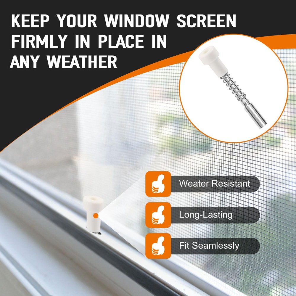 30Pack Window Screen Plunger Latches Windows Screen Replacement Plunger Pin S...