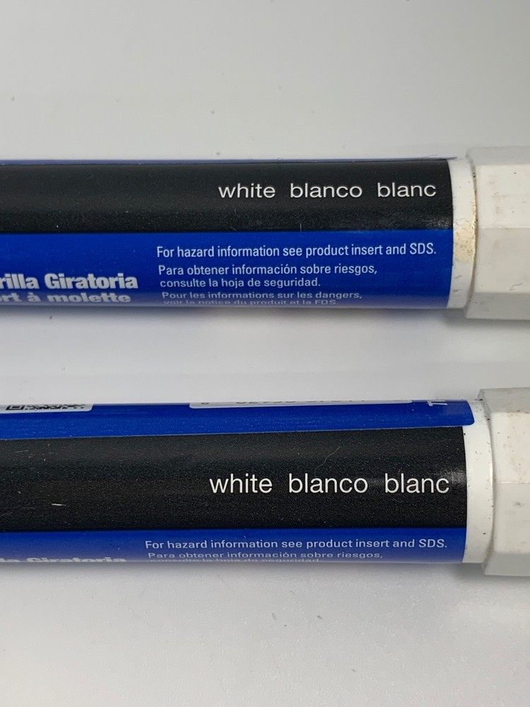 (2) Ormadus Solid Paint Permanent Marker, Twist-Up Tip, White