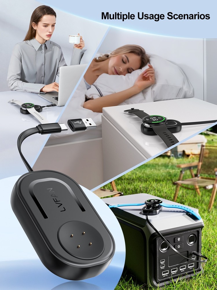 USB C Charger Stand for Pixel Watch 3 2 & Fitbit Sense/Versa USB Charging Cable
