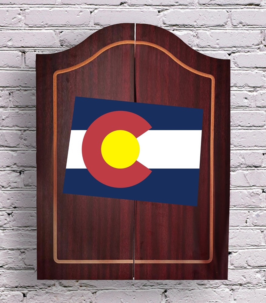 Colorado Personalized Complete Dart Board Cabinet