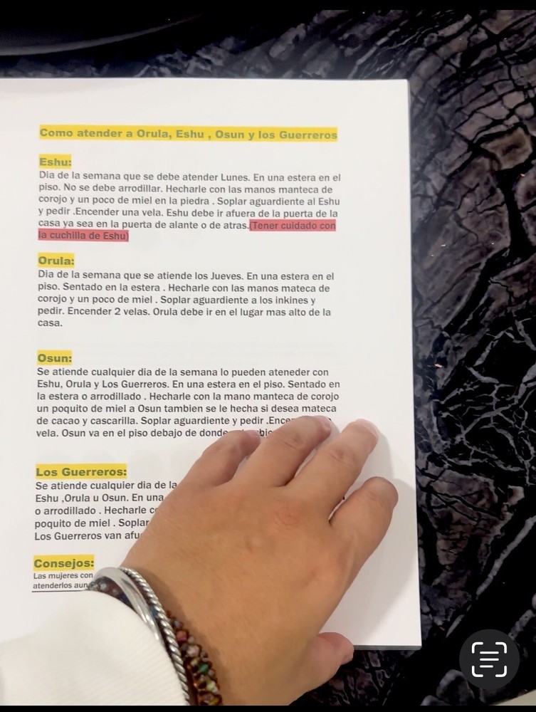 Libreta De Ita Para Mano De Orula