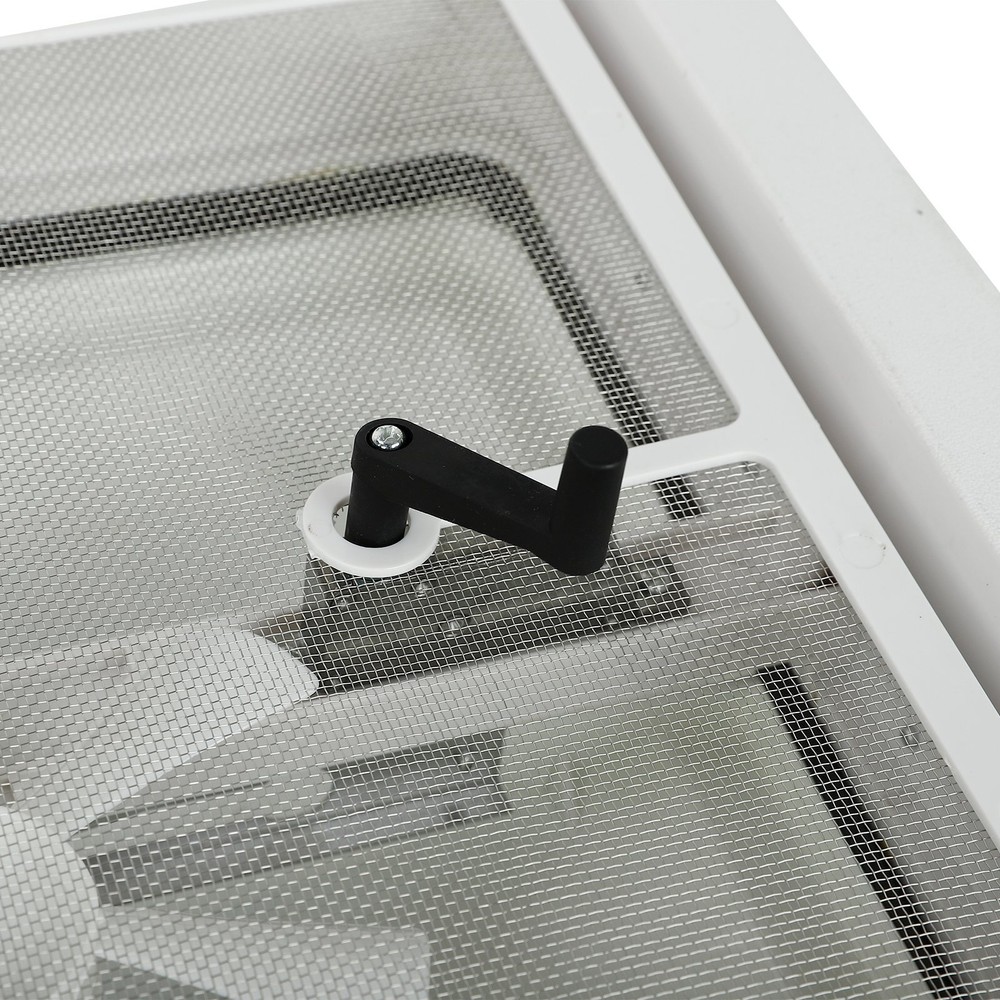 14" RV Trailer Roof Vent Complete 12V Fan w/ Tape White Lid Interior Garnish