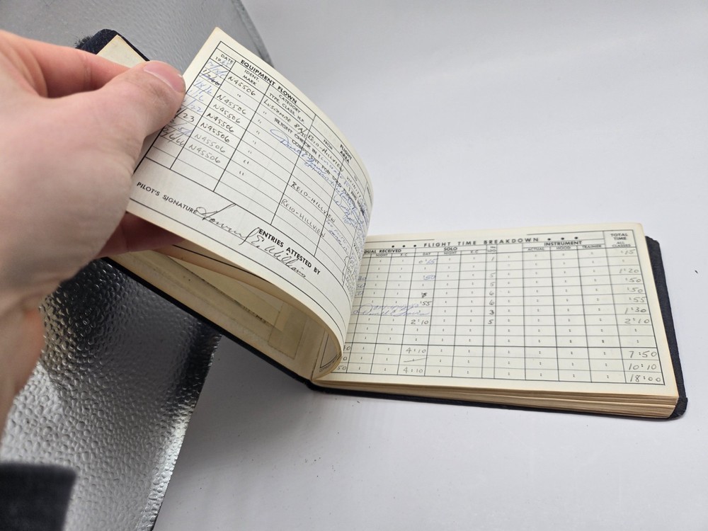 Pilot Log Pinkerton Aviation vintage book