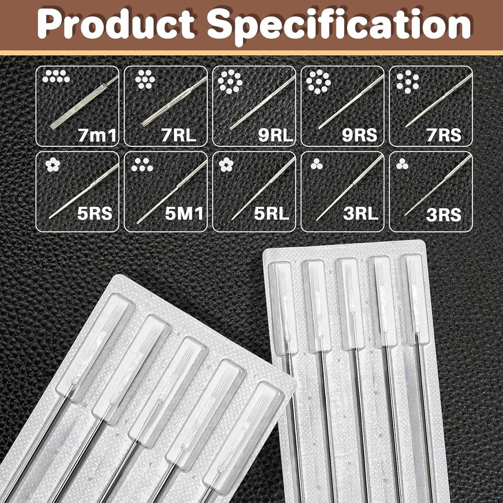 Tattoo Needles - 50Pcs Disposable Mixed For silver