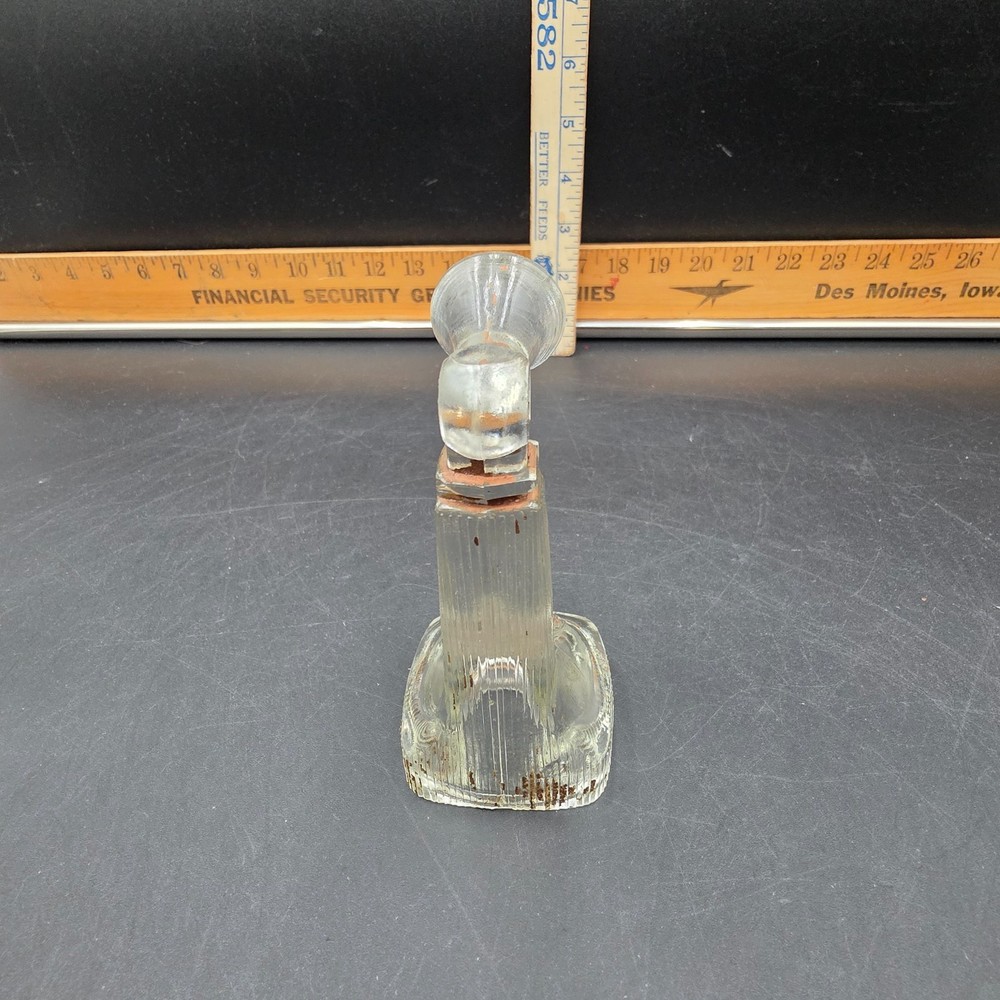 Vintage Glass Candlestick Telephone Candy Container