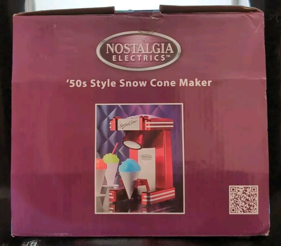 Nostalgia RSM702 Retro Single Countertop Snow Cone Maker, Red