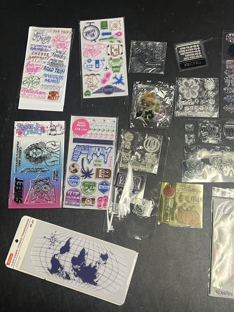 Assorted￼scrapbooking stamps And Blocks