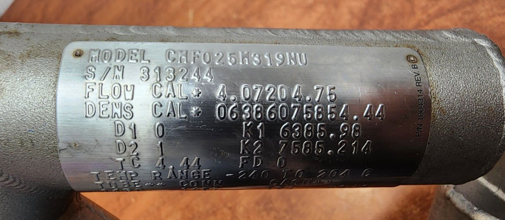 Micro Motion CMF025M319NU Mass Flow Sensor