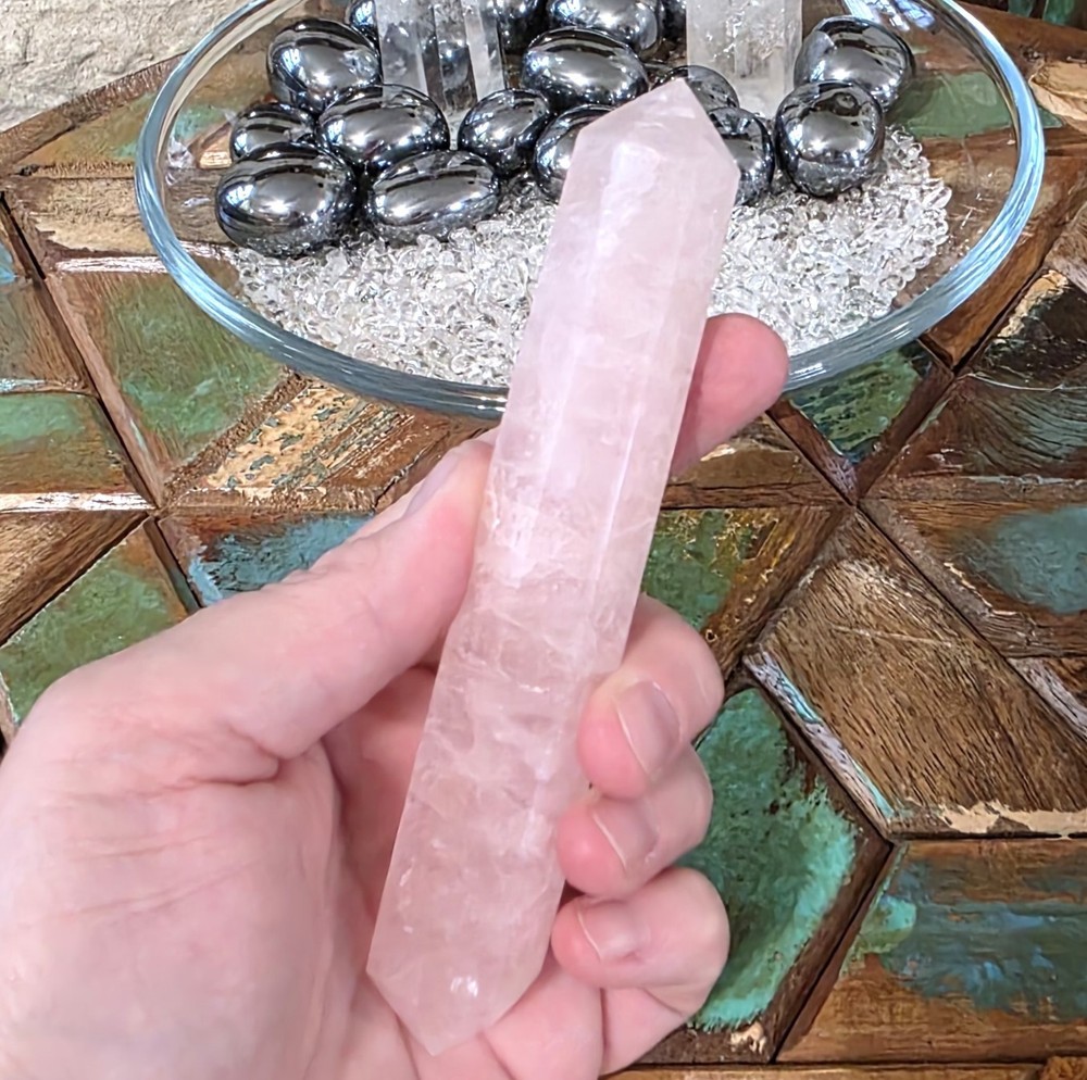 Double-Terminated Rose Quartz Wands