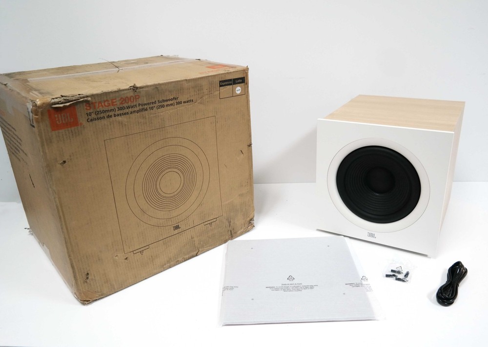 JBL Stage 200P 10" Powered Subwoofer - Latte