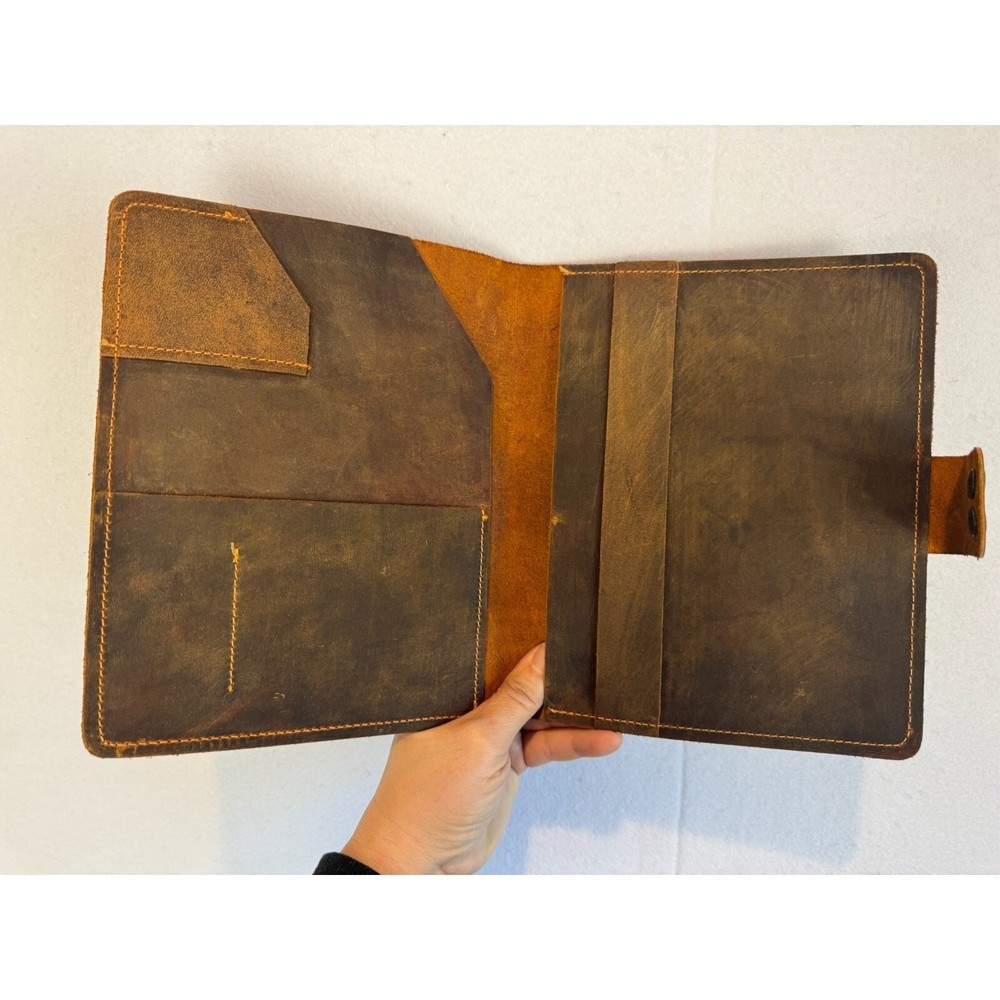 Leather Memo Notepad Organizer Scratch Pad Holder 9" x 7"