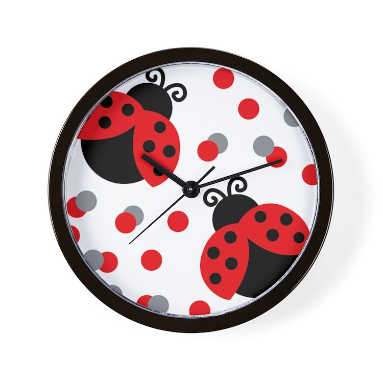 CafePress LADYBUG DUO 10" Wall Clock (1321546275)