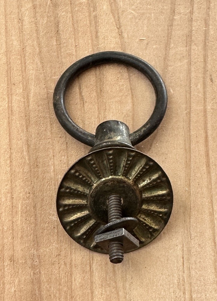 #1661- ONE (1) Antique Original Spool Sewing Cabinet Victorian Drop Ring Pull