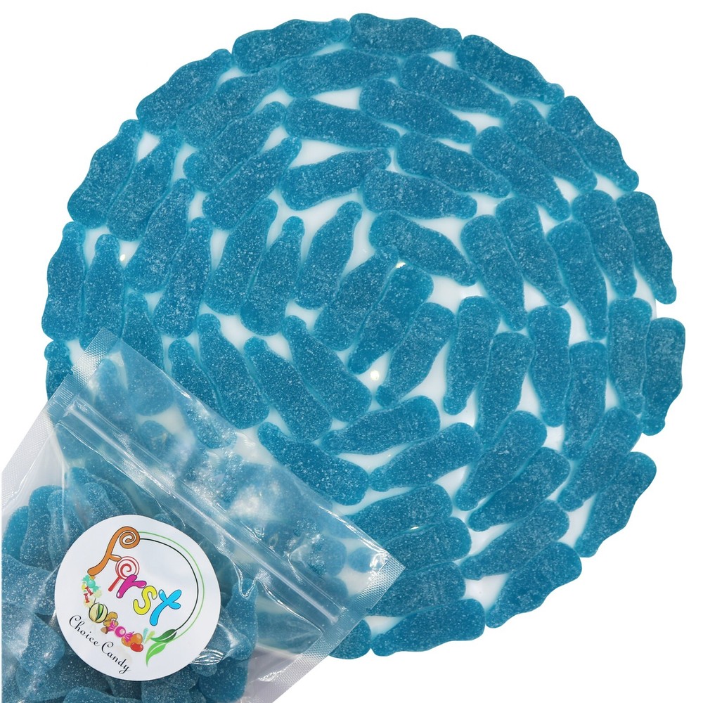 SOUR BLUE RASPBERRY COLA BOTTLES GUMMY