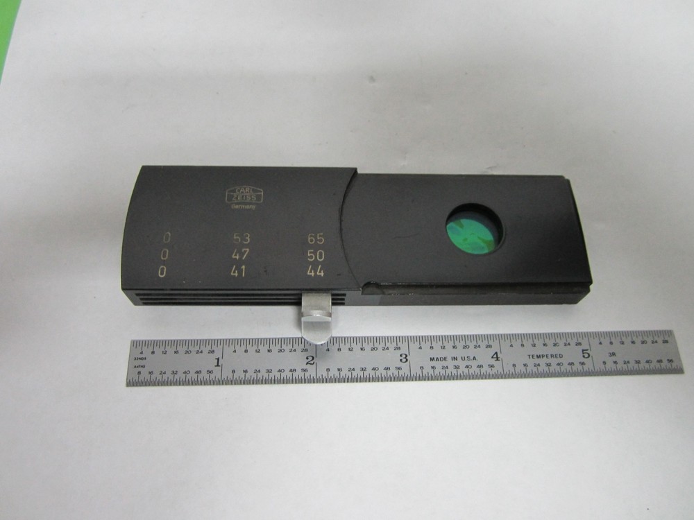 MICROSCOPE OPTICAL SLIDE FILTER ZEISS GERMANY [delaminated] OPTICS BIN#N5-21