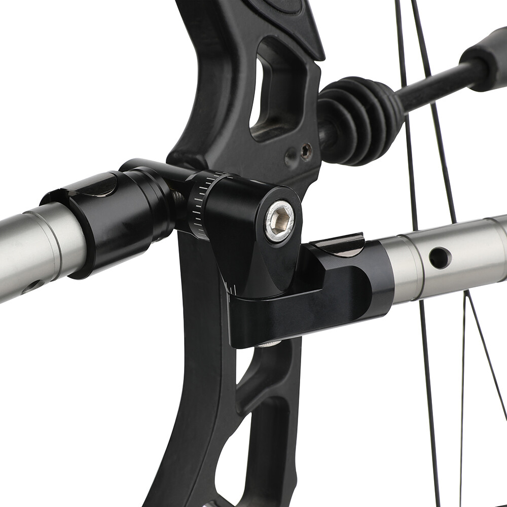 Single Side V-Bar Adjustable Compound Bow Stabilizer Archery Hunting Shooting