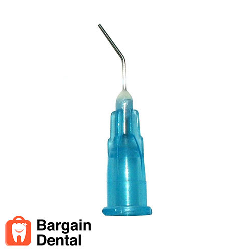 25Ga Blue Pre Bent Applicator Needle Tips Luer Lock Etch Sealant 500/Pack