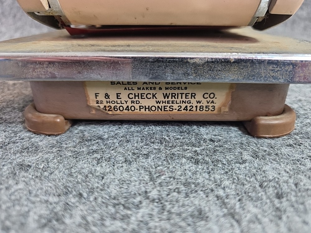 Vintage Excel Model E Check Writer Machine Not Tested Chicago Wheeling Hedman