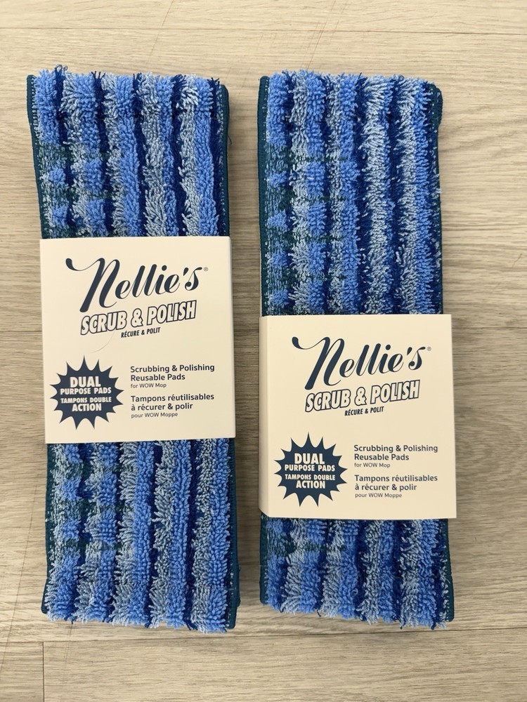 Nellie's Replacement Scrub Polish Pads for Wow Mop 2 Sets Pack