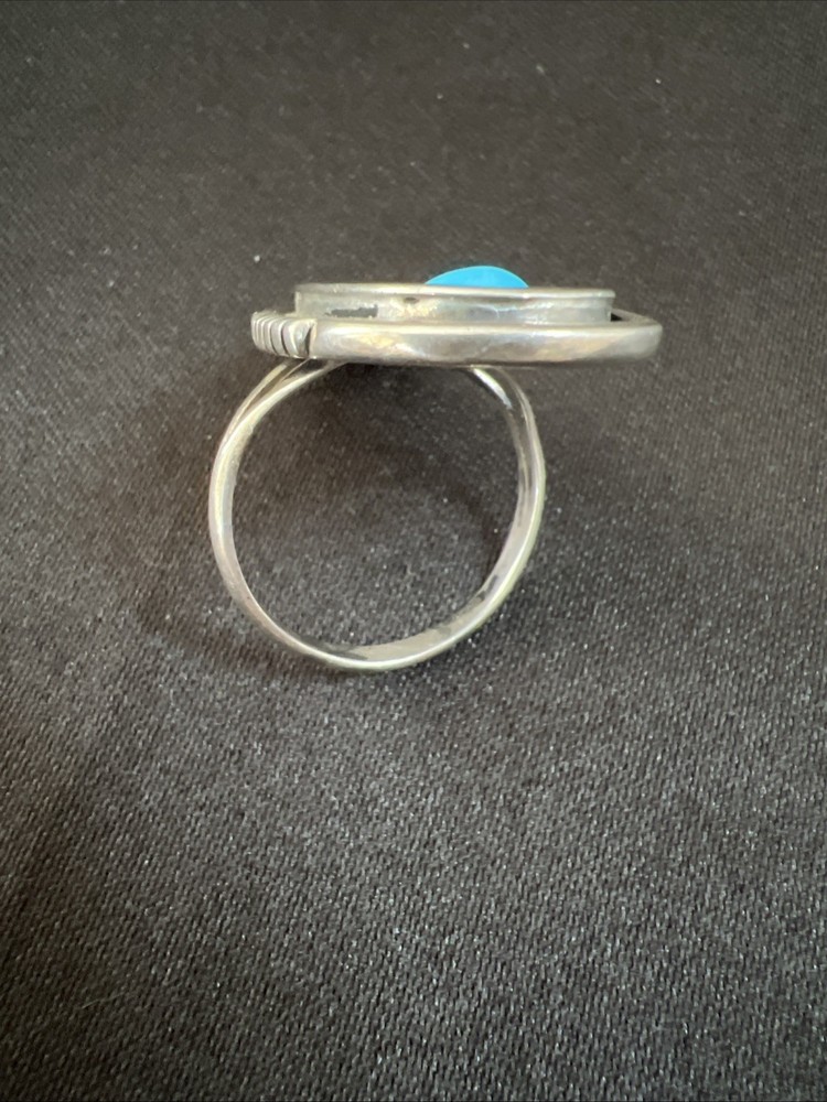 Sterling Turquoise Native American Ring Size 11.5 Unsigned