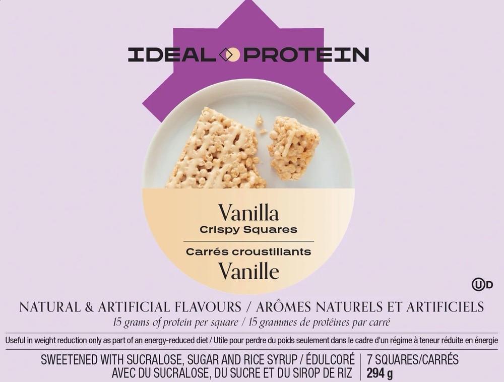 Ideal Protein Vanilla Crispy Squares - 1 Box