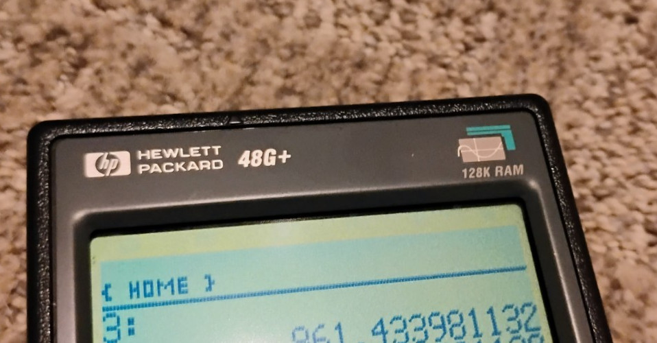 Hewlett Packard HP 48G+ Graphing Calculator 128K RAM TESTED WORKING case