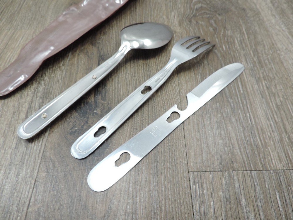 Camping Solid Stainless-Steel Interlocking Utensil Set Japan