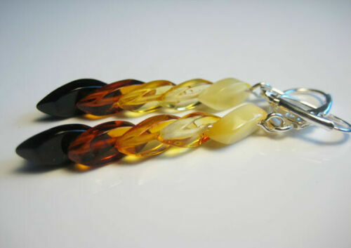 Genuine Baltic Amber Natural Earring !!!