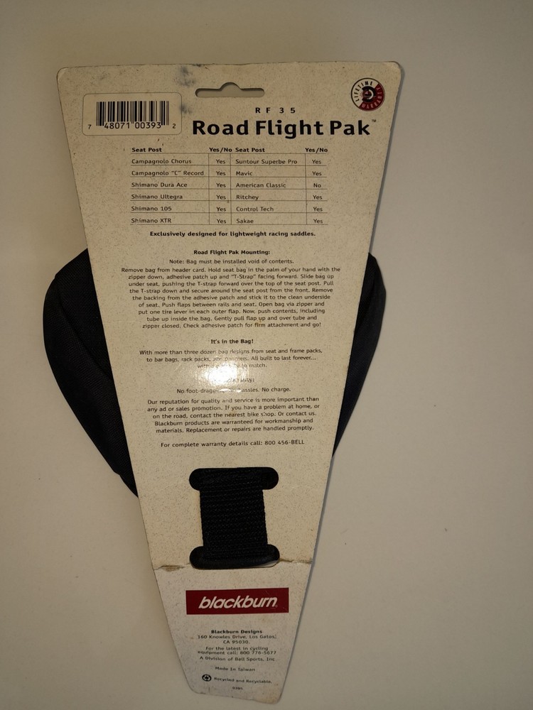 BLACKBURN Road Flight Pak - bicycle saddle bag