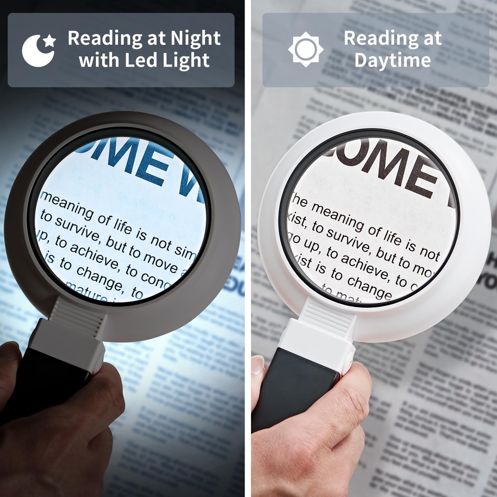 Magnifying Glass with Light Stand 3 Mode **Illuminated** for Seniors