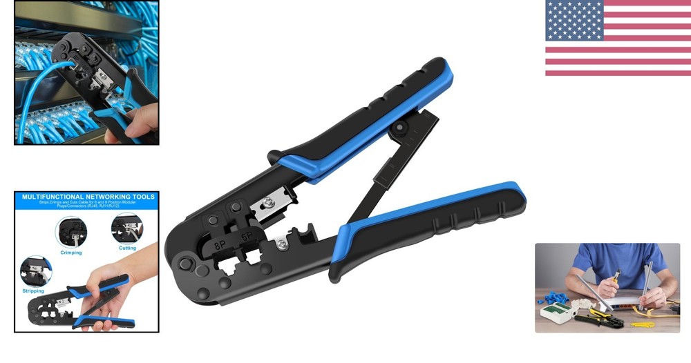 Multi-Function RJ45 Crimping Tool for Efficient Network Installation & Repair