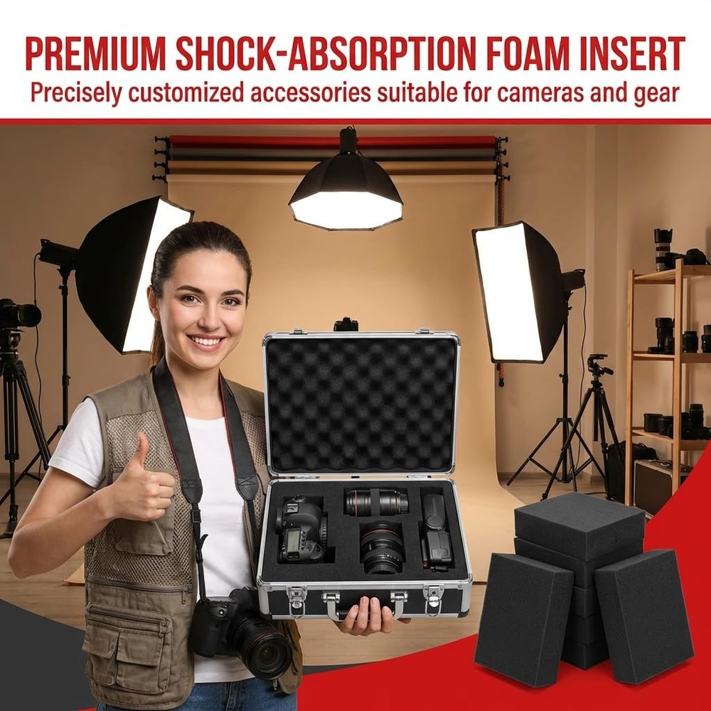 2 Pack 12x16x1 Inch Customizable Polyethylene Foam Sheets for Cases Tool Box