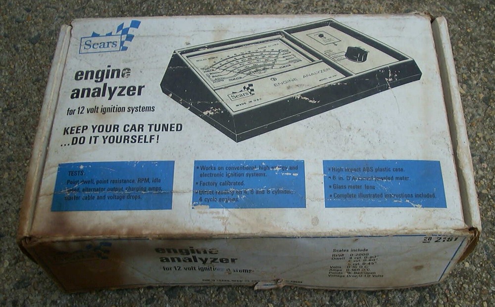 Sear's Engine Analyzer, 12V Ignition System, in good working order