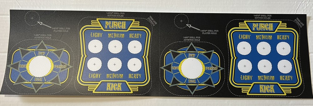 Laminated Capcom Button Layout Arcade Control Panel Overlay (cpo)