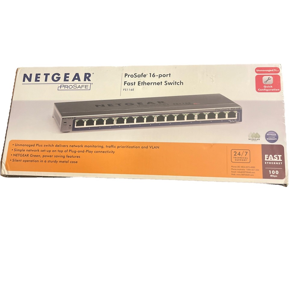 NETGEAR ProSafe 16-Port Fast Ethernet Switch FS116E