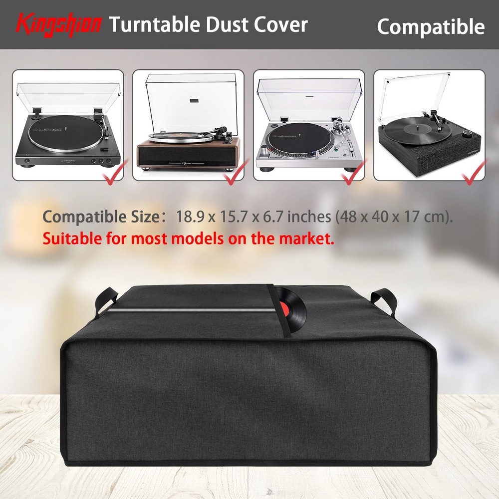 Turntable Dust Cover, Record Player Protective Case, Dust and Scratch Proof, ...