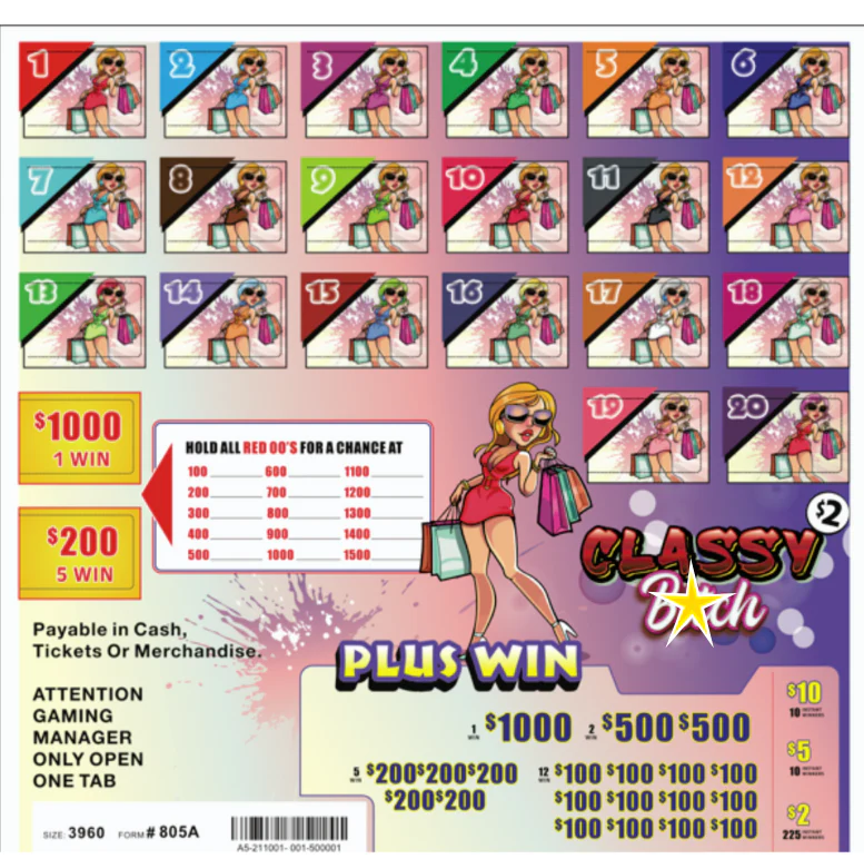 Classy Bitch 3960 Pull Tab Game Entertainment Only FREE Ship US Only