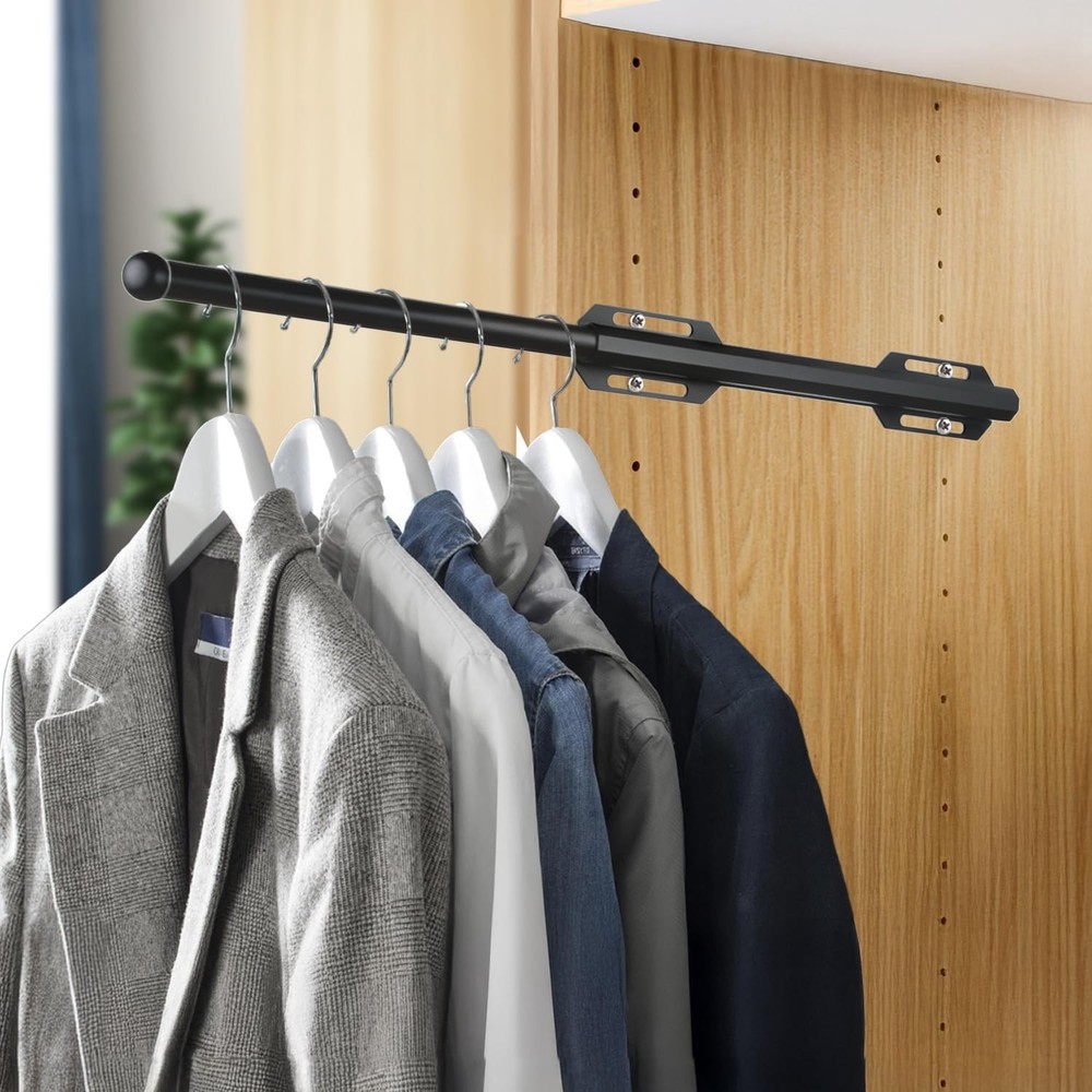Valet Rod for Closet Pull Out, 12" Adjustable extending closet rod, Standard ...