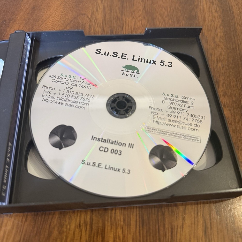 Suse Linux 5.3 July 1998 (CD-ROM, 2001) Big Box Vintage Software