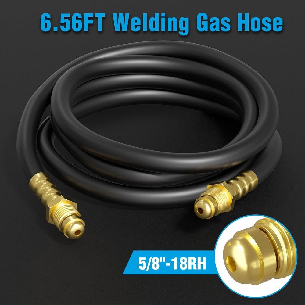 Wide Compatibility Dual Flow Meter Argon Regulator with Flow Indicator & Hoses