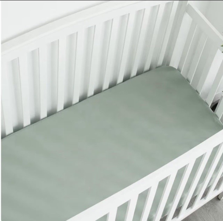 New Biloban 2-pack Green Waterproof Fitted Crib Sheets