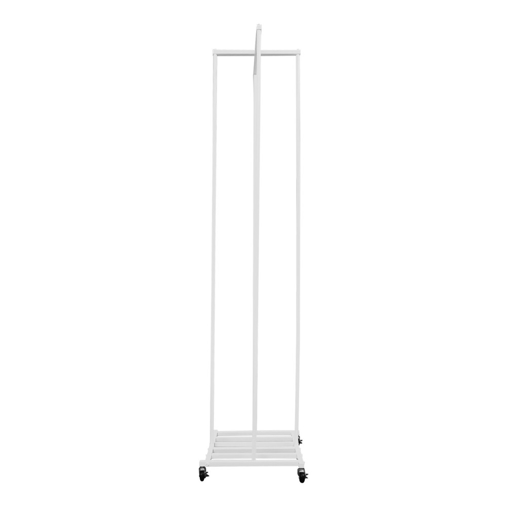Rolling Pillow Storage Rack Organizer Adjustable Pillow Display Rack White New